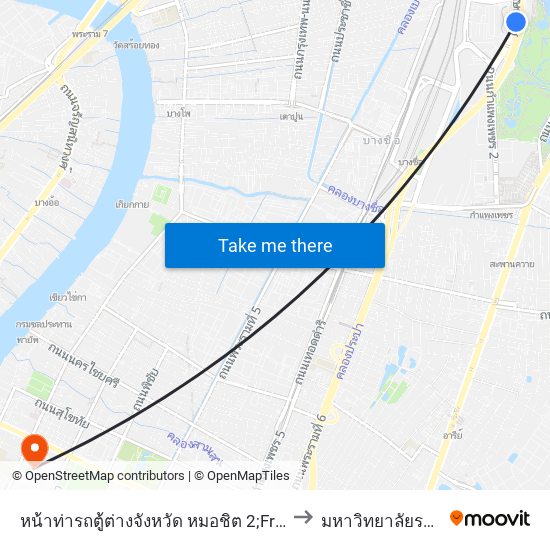 หน้าท่ารถตู้ต่างจังหวัด หมอชิต 2;Front Mochit 2 Intercty Van Terminal to มหาวิทยาลัยราชภัฏสวนสุนันทา map