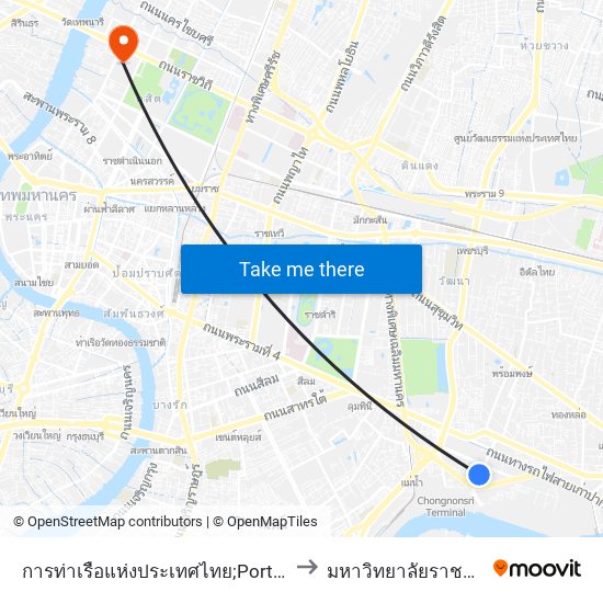 การท่าเรือแห่งประเทศไทย;Port Authority Of Thailand to มหาวิทยาลัยราชภัฏสวนสุนันทา map