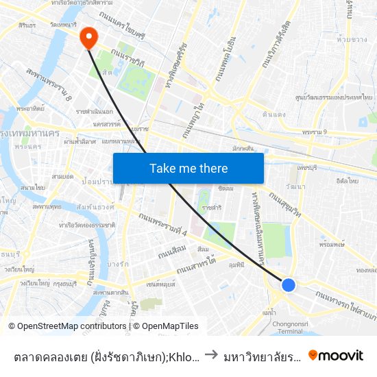 ตลาดคลองเตย (ฝั่งรัชดาภิเษก);Khlong Toei Market (Ratchadaphisek Side) to มหาวิทยาลัยราชภัฏสวนสุนันทา map