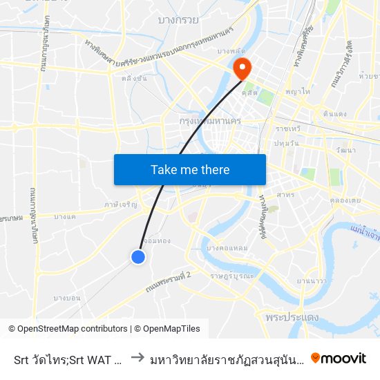 Srt วัดไทร;Srt WAT Sai to มหาวิทยาลัยราชภัฏสวนสุนันทา map