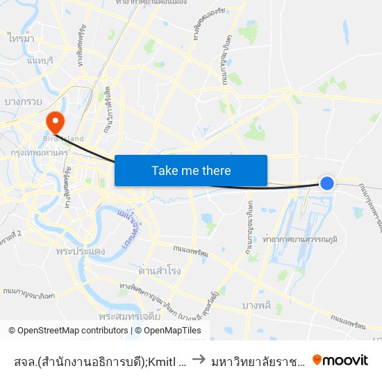 สจล.(สำนักงานอธิการบดี);Kmitl (Office Of the President) to มหาวิทยาลัยราชภัฏสวนสุนันทา map