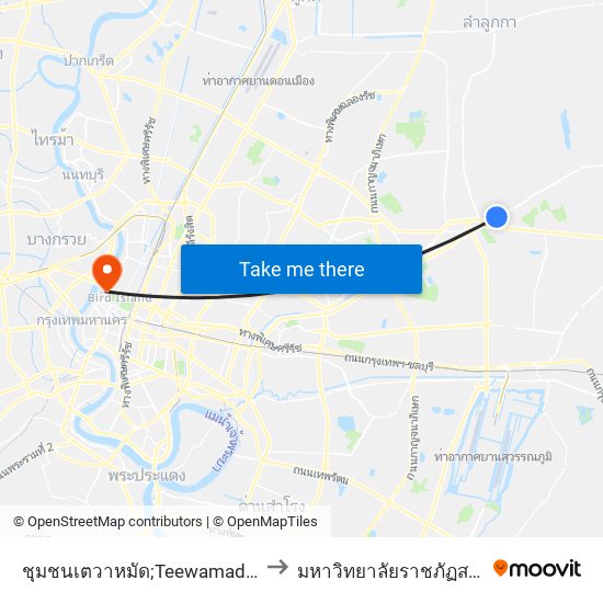 ชุมชนเตวาหมัด;Teewamad Community to มหาวิทยาลัยราชภัฏสวนสุนันทา map