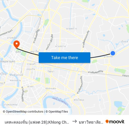 เคหะคลองจั่น (แฟลต 28);Khlong Chan Housing (Flat 28) to มหาวิทยาลัยสวนดุสิต map