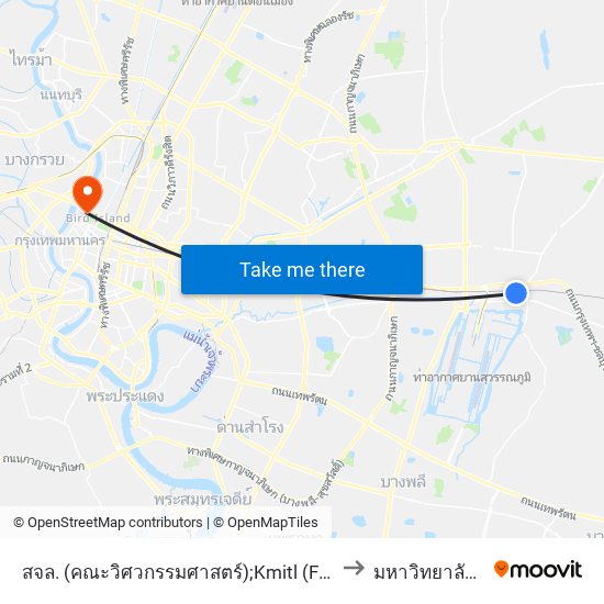 สจล. (คณะวิศวกรรมศาสตร์);Kmitl (Faculty Of Engineering) to มหาวิทยาลัยสวนดุสิต map