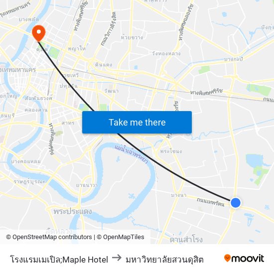 โรงแรมเมเปิล;Maple Hotel to มหาวิทยาลัยสวนดุสิต map