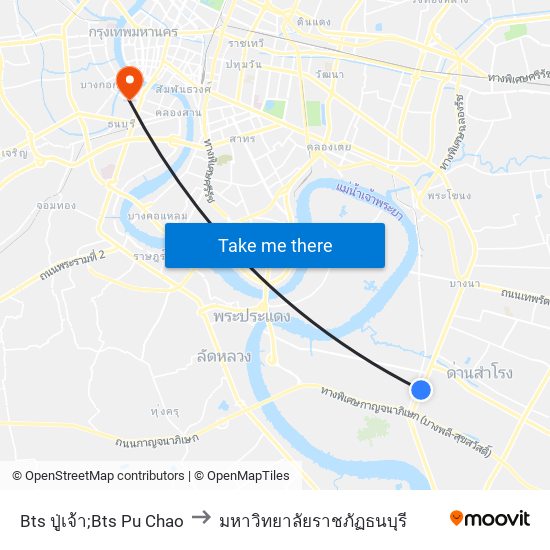 Bts ปู่เจ้า;Bts Pu Chao to มหาวิทยาลัยราชภัฏธนบุรี map
