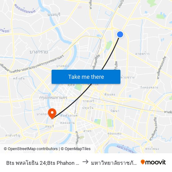 Bts พหลโยธิน 24;Bts Phahon Yothin 24 to มหาวิทยาลัยราชภัฏธนบุรี map