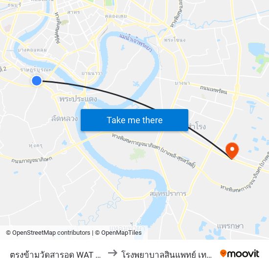 ตรงข้ามวัดสารอด WAT Sa Rot to โรงพยาบาลสินแพทย์ เทพารักษ์ map