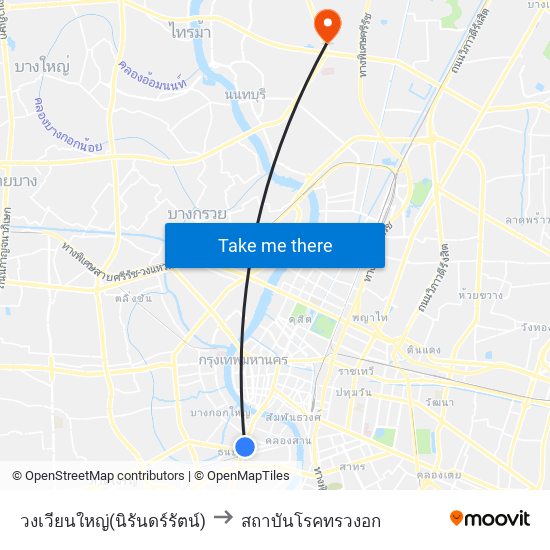 วงเวียนใหญ่(นิรันดร์รัตน์) to สถาบันโรคทรวงอก map