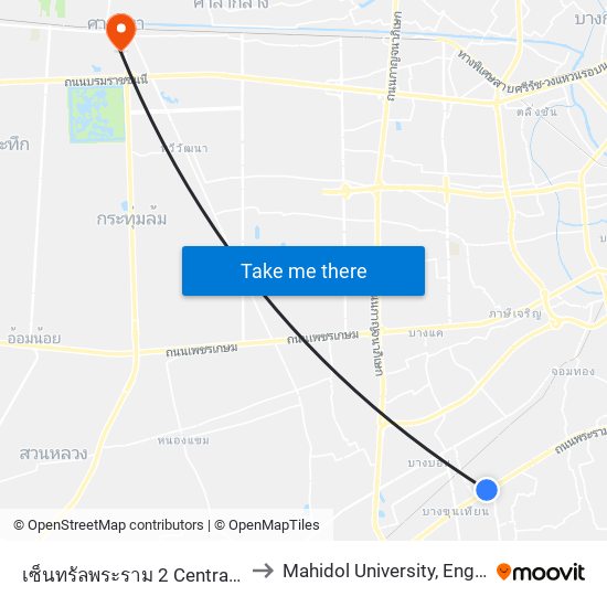 เซ็นทรัลพระราม 2 Central Rama 2 to Mahidol University, Engineering map