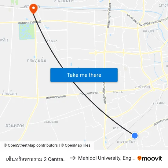 เซ็นทรัลพระราม 2 Central Rama 2 to Mahidol University, Engineering map
