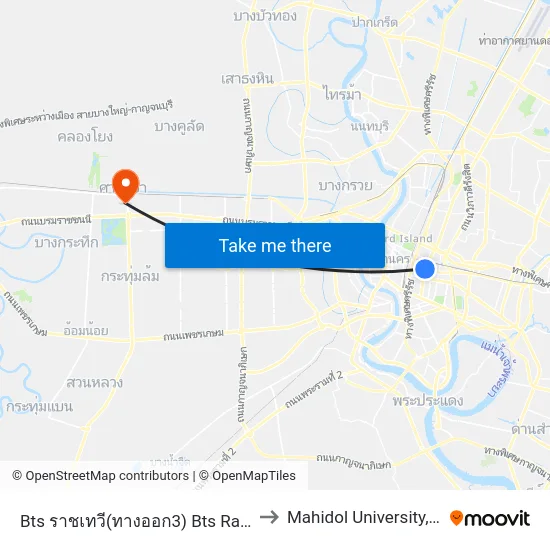 Bts ราชเทวี(ทางออก3) Bts Ratchathewi (Exit 3) to Mahidol University, Engineering map