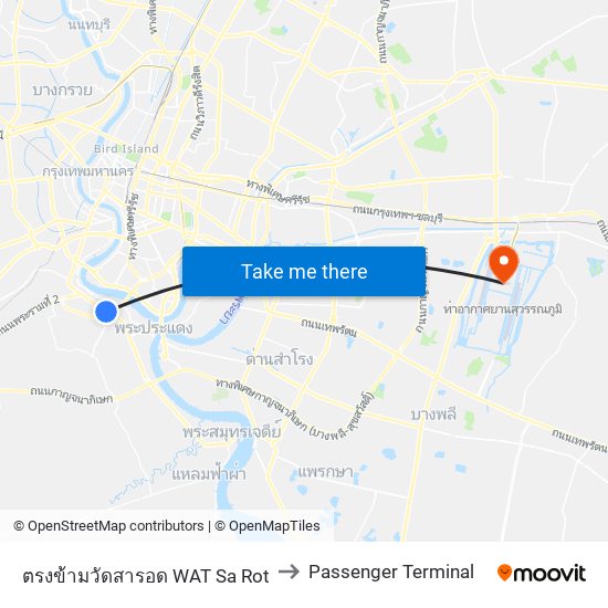 ตรงข้ามวัดสารอด WAT Sa Rot to Passenger Terminal map