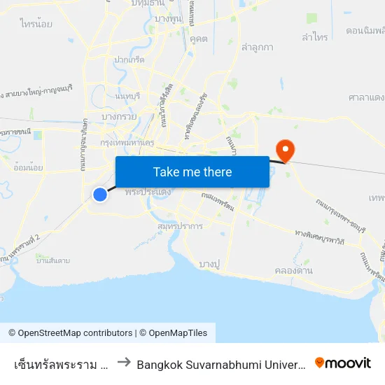 เซ็นทรัลพระราม 2 Central Rama 2 to Bangkok Suvarnabhumi University (มหาวิทยาลัยกรุงเทพสุวร map