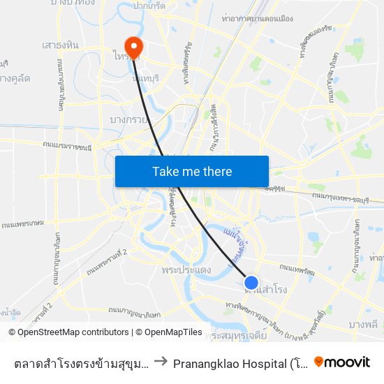 ตลาดสำโรงตรงข้ามสุขุมวิท 111 Talat Samrong to Pranangklao Hospital (โรงพยาบาลพระนั่งเกล้า) map