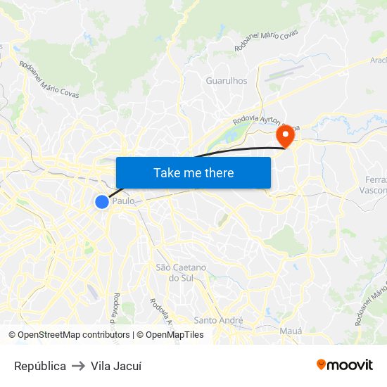 República to Vila Jacuí map