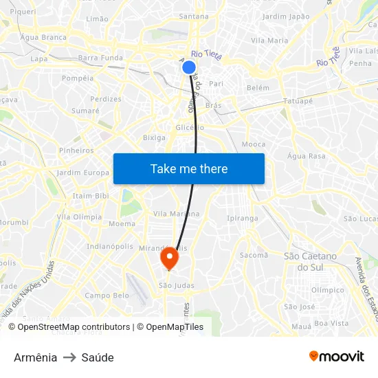 Armênia to Saúde map