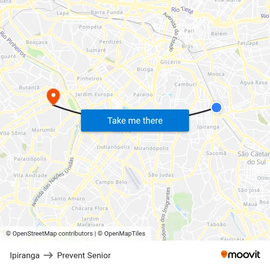 Ipiranga to Prevent Senior map