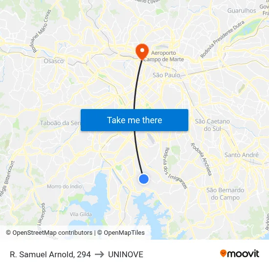 R. Samuel Arnold, 294 to UNINOVE map