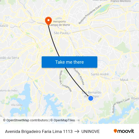 Matriz to UNINOVE map