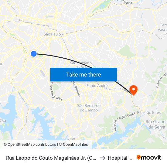 Rua Leopoldo Couto Magalhães Jr. (Oposto Ao Nº 275) to Hospital Nardini map
