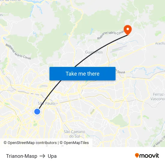 Trianon-Masp to Upa map