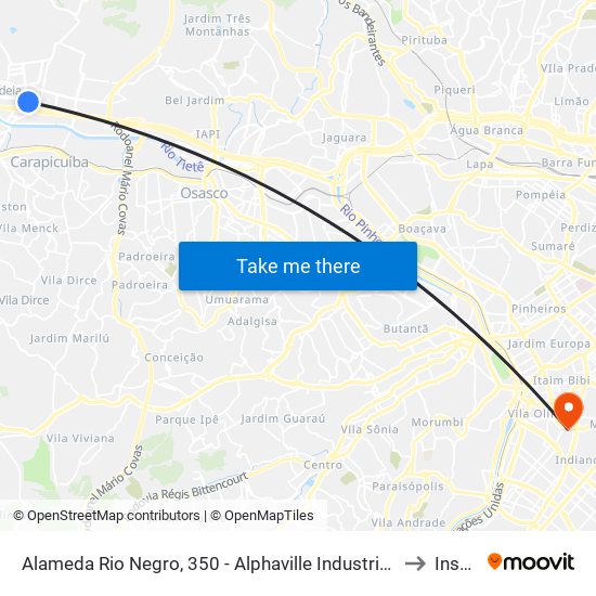 Alameda Rio Negro, 350 - Alphaville Industrial, Barueri to Insper map