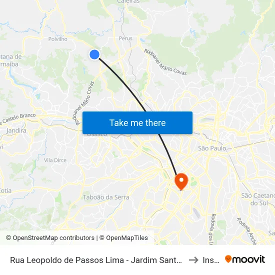 Rua Leopoldo de Passos Lima - Jardim Santa Fé, São Paulo to Insper map