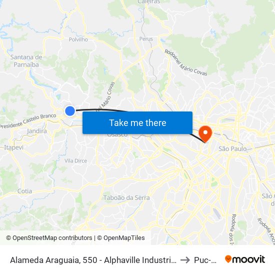 Alameda Araguaia, 550 - Alphaville Industrial to Puc-Sp map