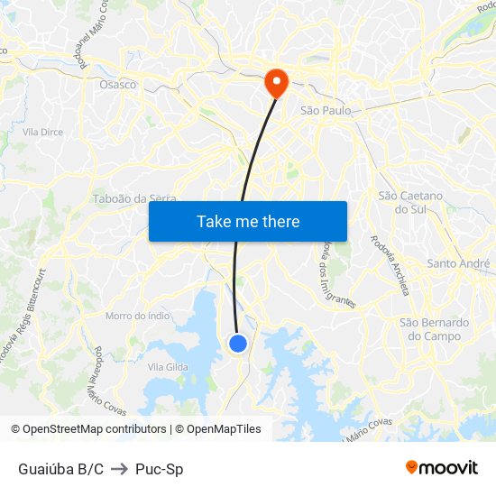 Guaiúba  B/C to Puc-Sp map