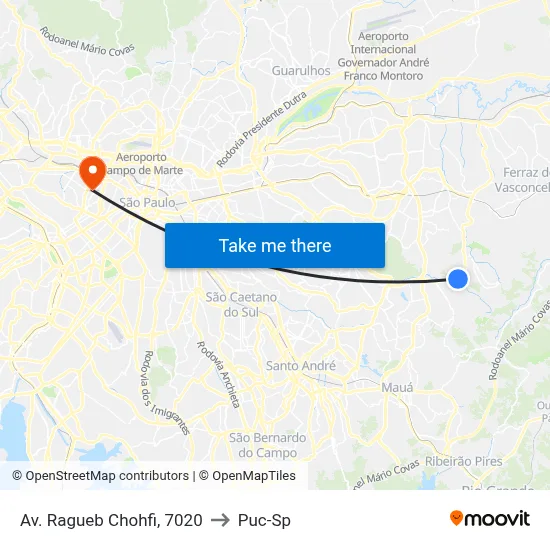 Av. Ragueb Chohfi, 7020 to Puc-Sp map