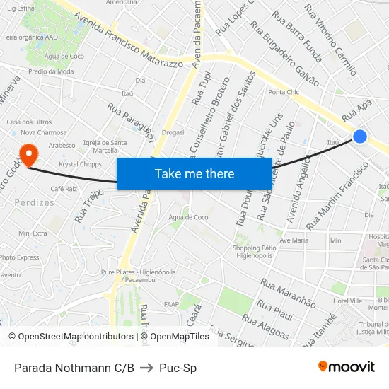 Parada Nothmann C/B to Puc-Sp map