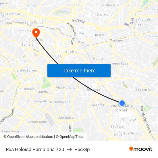 Rua Heloísa Pamplona 720 to Puc-Sp map