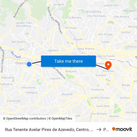 Rua Tenente Avelar Pires de Azevedo, Centro, Osasco - São Paulo, 06013, Brasil - Centro, Osasco to Puc-Sp map