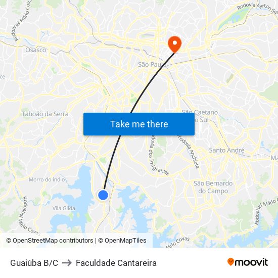 Guaiúba  B/C to Faculdade Cantareira map
