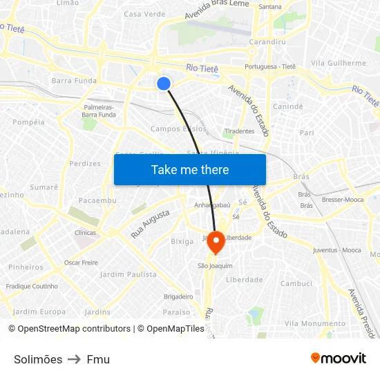 Solimões to Fmu map