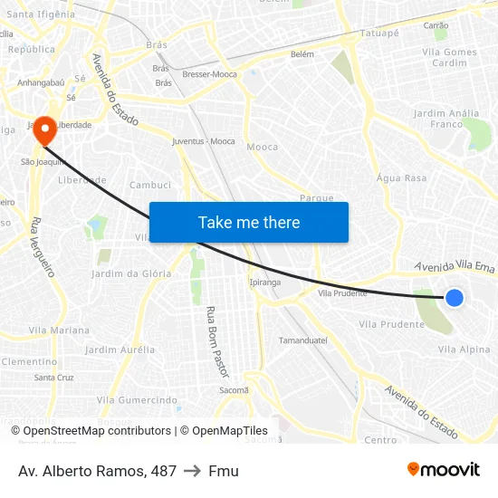 Av. Alberto Ramos, 487 to Fmu map