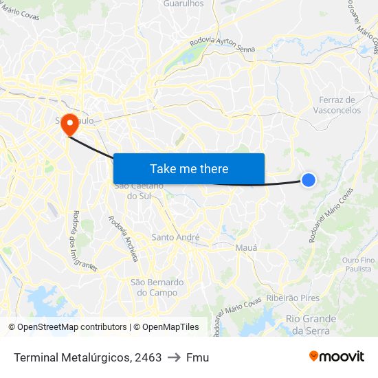 Terminal Metalúrgicos, 2463 to Fmu map
