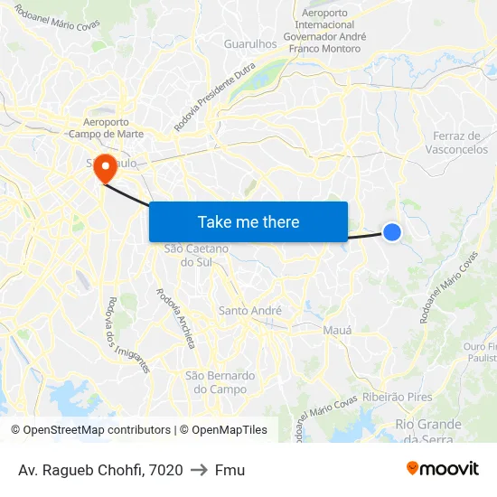 Av. Ragueb Chohfi, 7020 to Fmu map