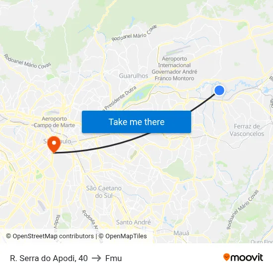 R. Serra do Apodi, 40 to Fmu map