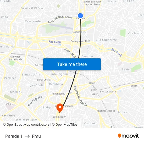 Parada 1 to Fmu map