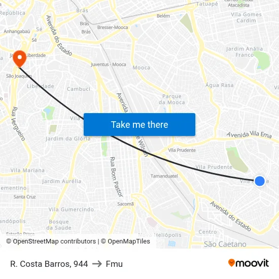 R. Costa Barros, 944 to Fmu map
