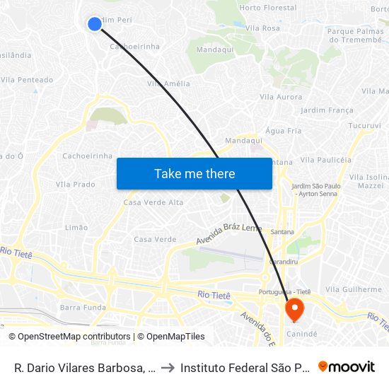 R. Dario Vilares Barbosa, 170 to Instituto Federal São Paulo map