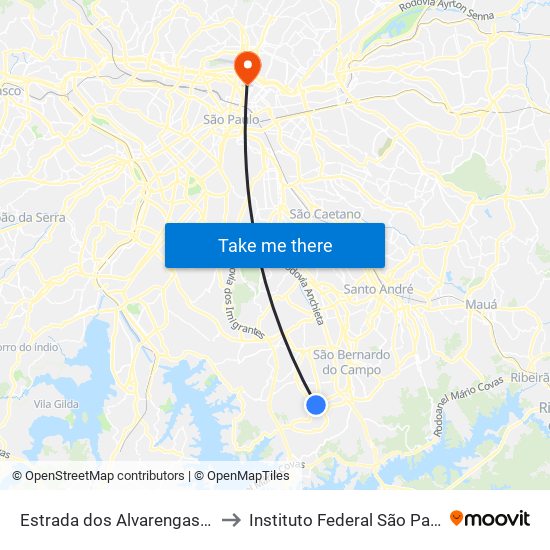 Estrada dos Alvarenga to Instituto Federal São Paulo map