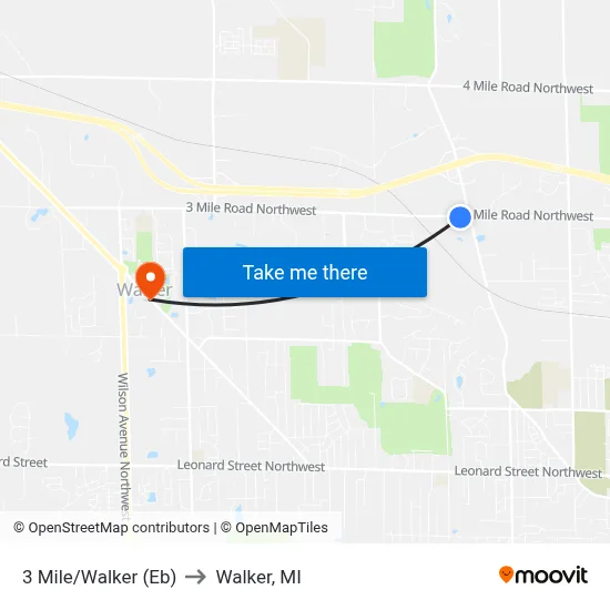 3 Mile/Walker (Eb) to Walker, MI map