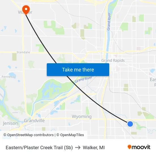 Eastern/Plaster Creek Trail (Sb) to Walker, MI map