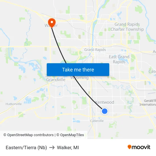 Eastern/Tierra (Nb) to Walker, MI map