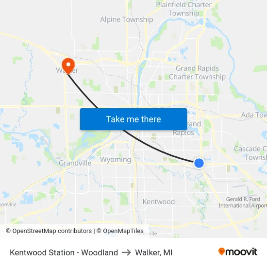 Kentwood Station - Woodland to Walker, MI map