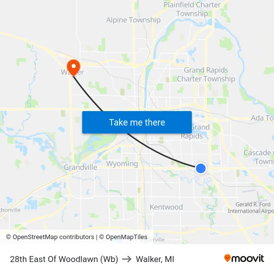 28th East Of Woodlawn (Wb) to Walker, MI map