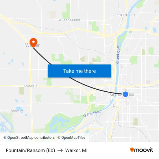 Fountain/Ransom (Eb) to Walker, MI map